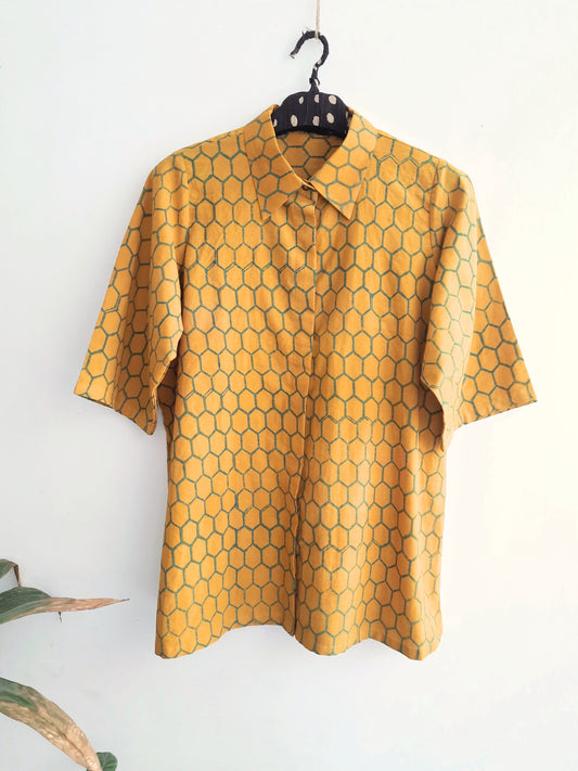 Turmeric Dyed - Honeycomb Shirt