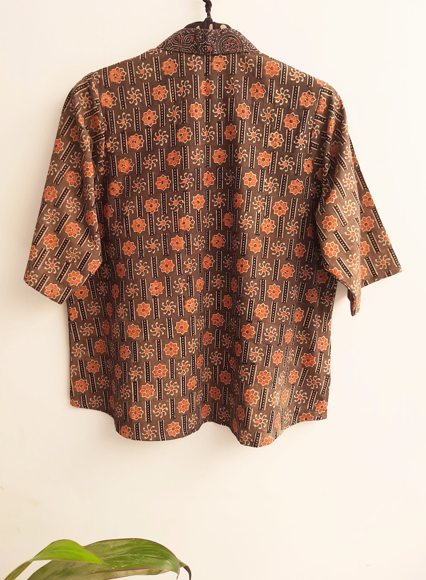 Brown multi ajrakh prints shirt for women, Ajrakh shirt, Conscious fashion
