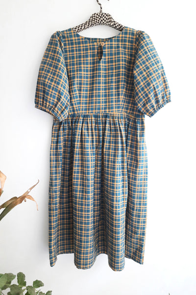 Coord set - Hand-spun cotton checkered coord set for women crafted in India