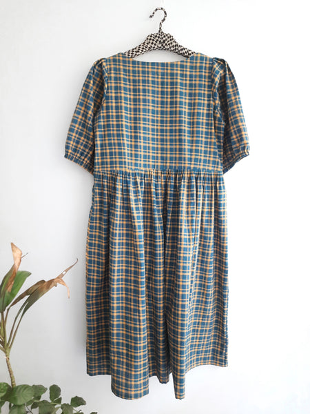 Coord set - Hand-spun cotton checkered coord set for women crafted in India