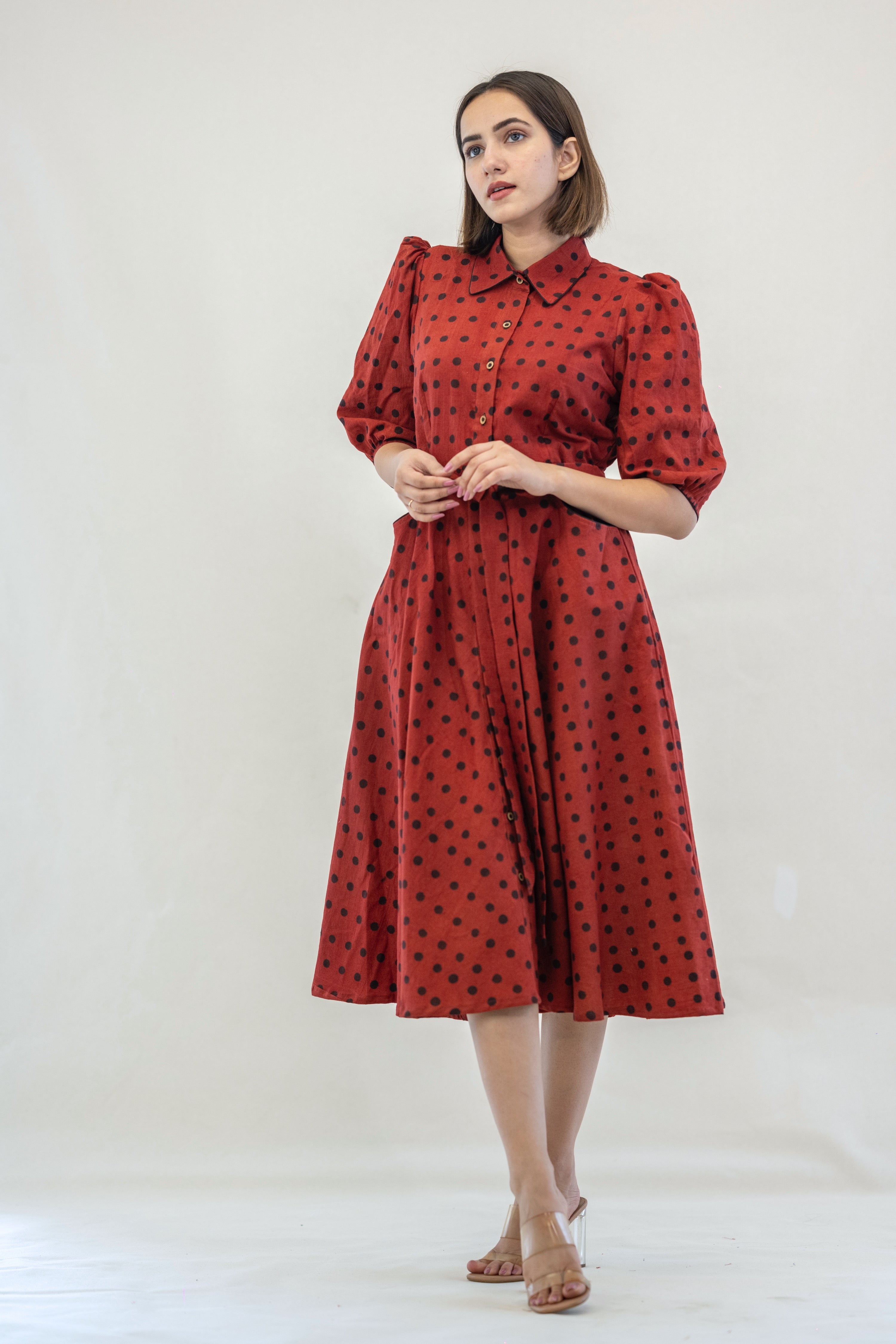 Madder polka dots dress – Turquoise 'the store'