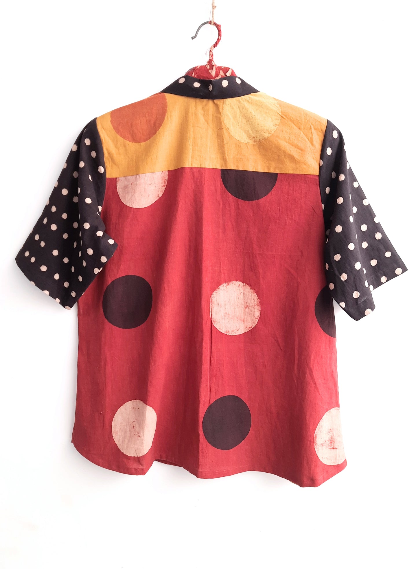 Multi polka dots shirt for her, Slow fashion