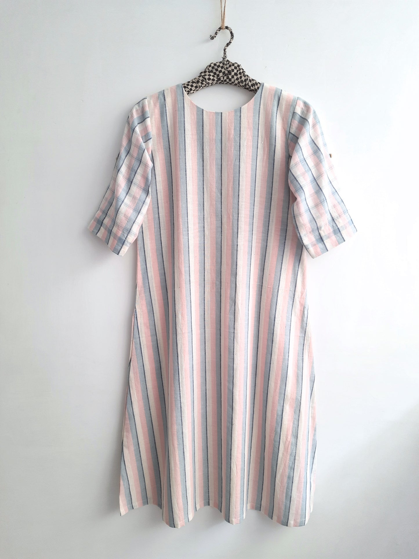 Stripes Handwoven Kurta For Women.