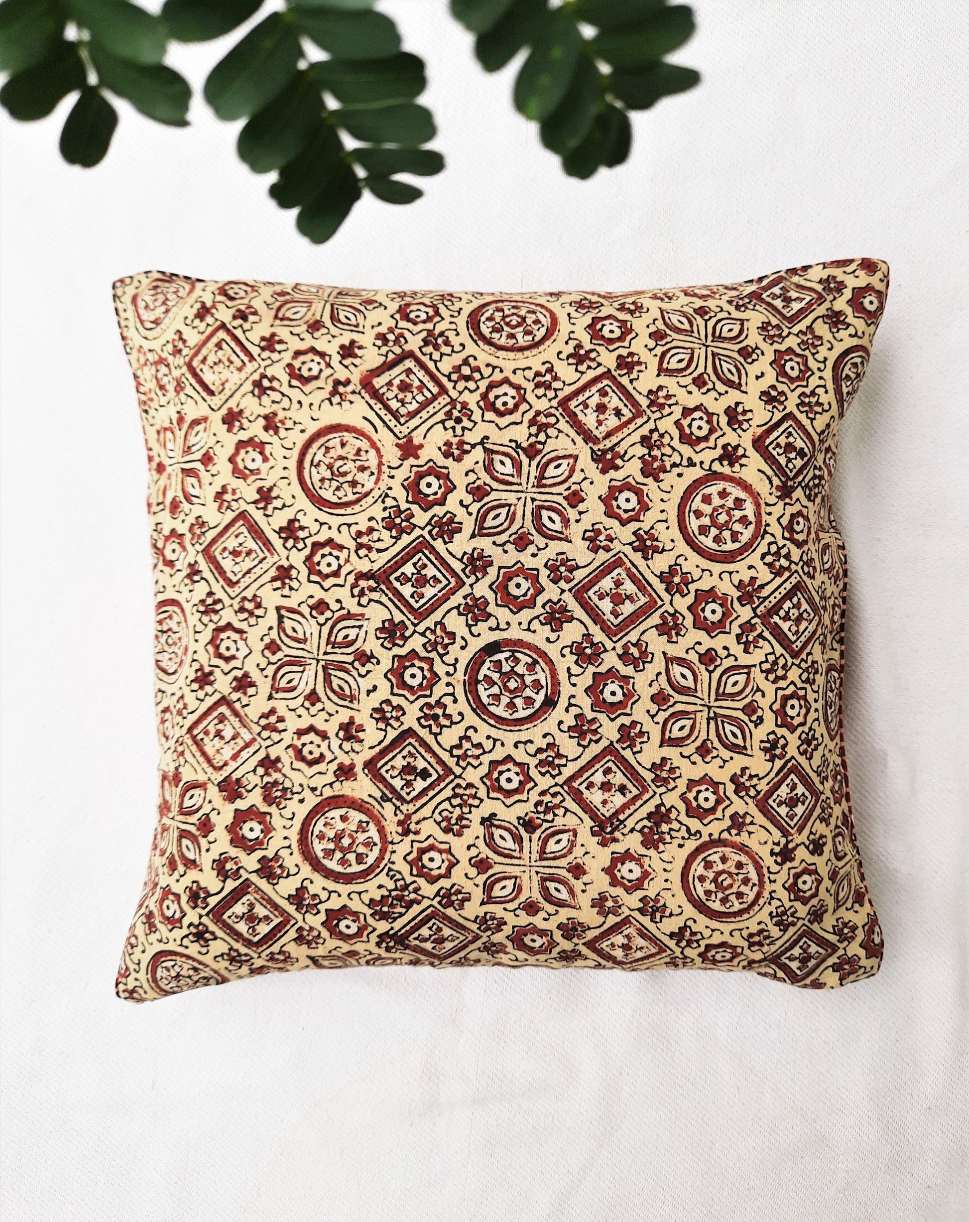 Ajrakh cotton cushion cover