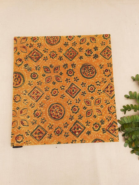 Ajrakh hand block print journal, Upcycled handmade journal, Upcycled ajrakh print journal