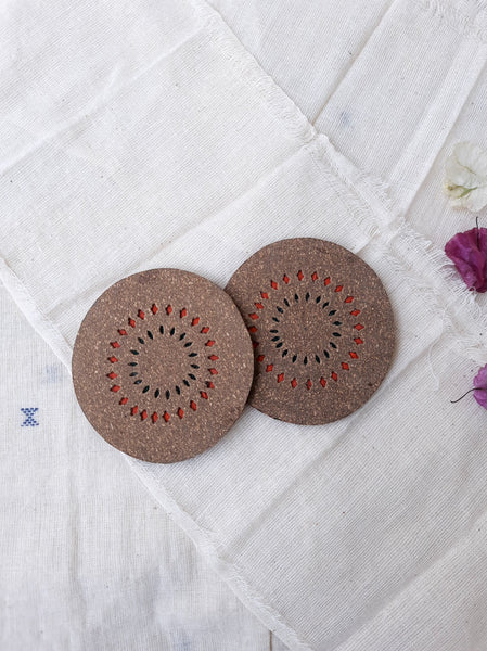 Cork tea coasters, Organic cork tea coasters, eco friendly tea coasters, Natural cork tea coasters, Sustainable handmade cork tea coasters