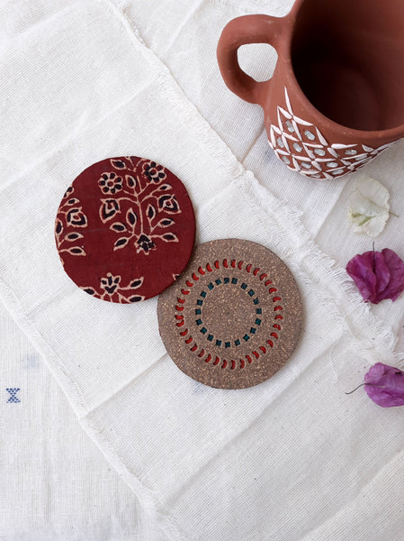 Cork tea coasters, Organic cork tea coasters, eco friendly tea coasters, Natural cork tea coasters, Sustainable handmade cork tea coasters