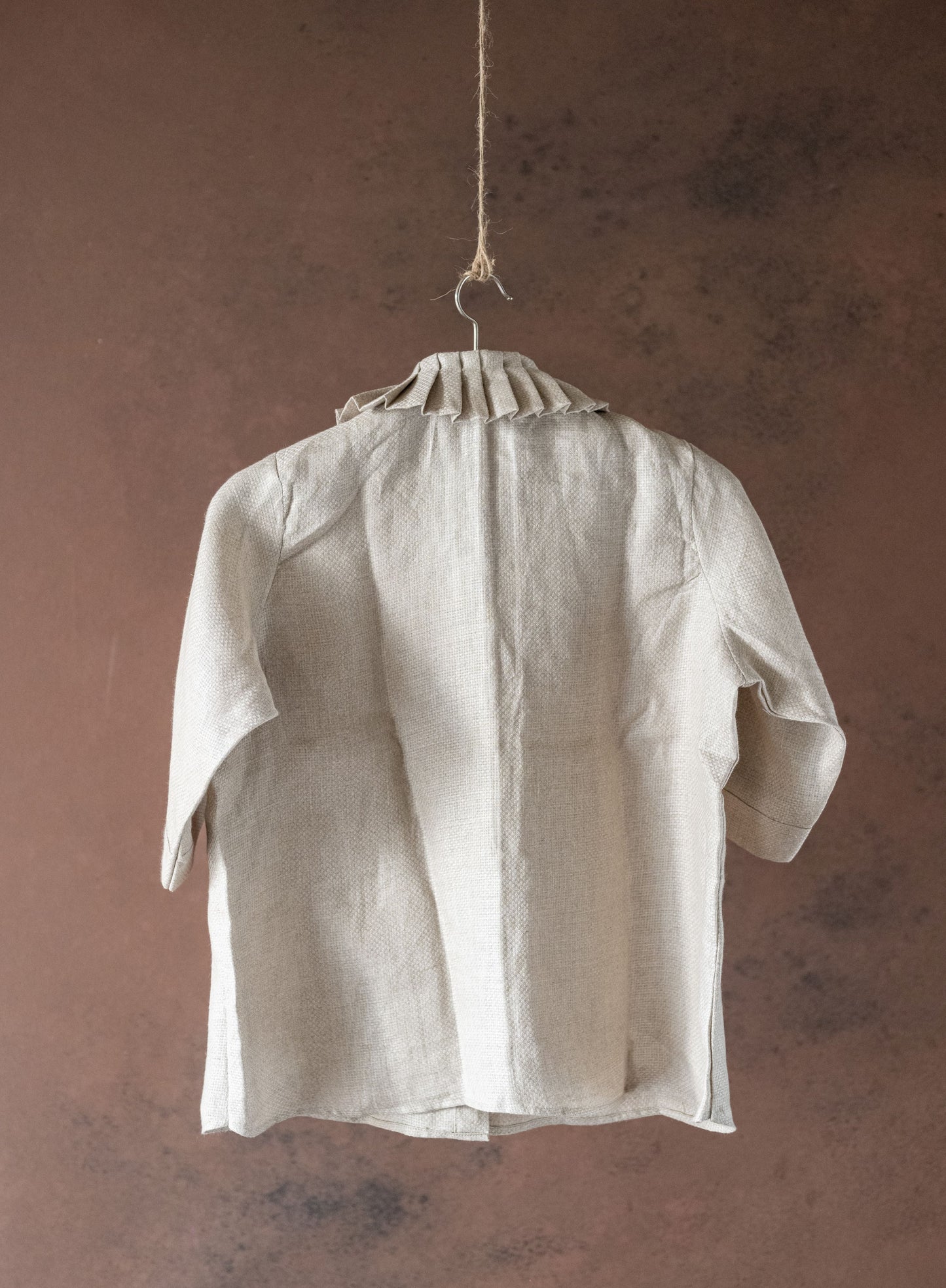 Grey pure linen women's shirt, Linen shirt, Conscious fashion