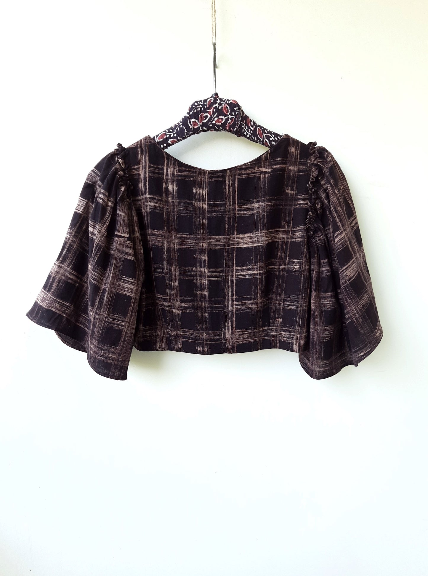 Handspun & handwoven organic cotton blouse – Turquoisethestore