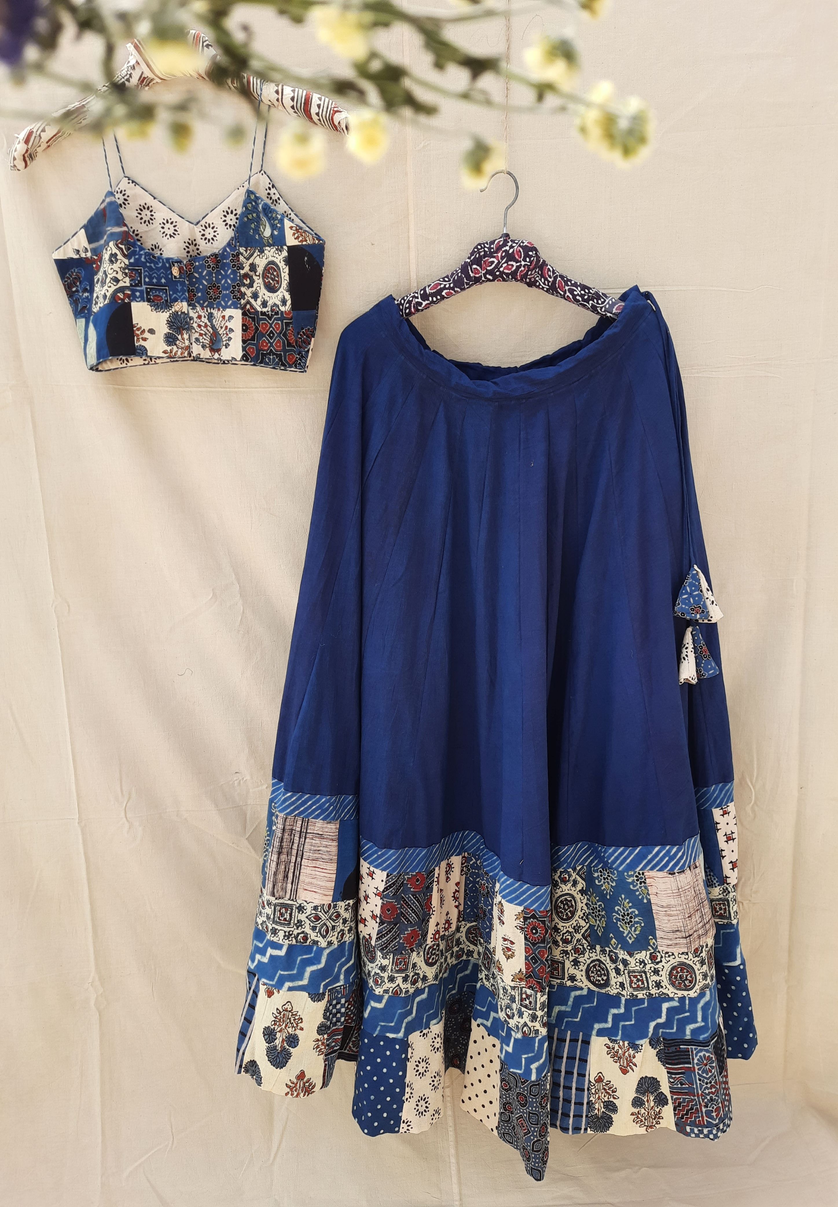 Lehenga Choli | Stitched Blue Lehenga 399 | Freeup