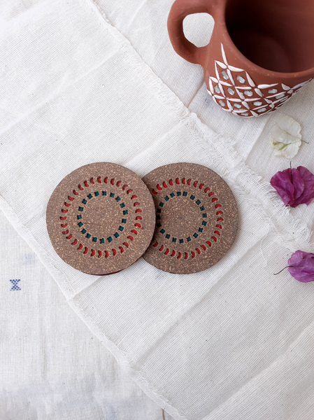 Cork tea coasters, Organic cork tea coasters, eco friendly tea coasters, Natural cork tea coasters, Sustainable handmade cork tea coasters